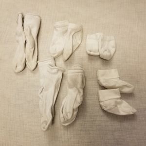 10/$25 White Sock Bundle 5 Pairs and Booties